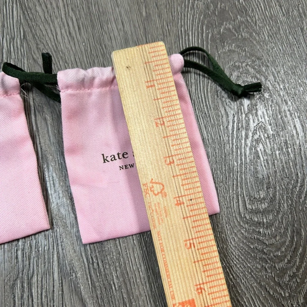 Kate Spade Jewelry Dust Bag Pink Set of 2 Drawstring Pouches